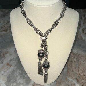 #45. VINTAGE ADJUSTABLE 28" LARIAT NECKLACE W TASSELS